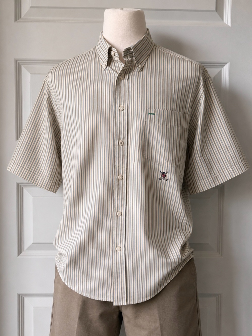 Vintage Tommy Hilfiger Golf 80s/90s Striped Short Sleeve Button Down Shirt